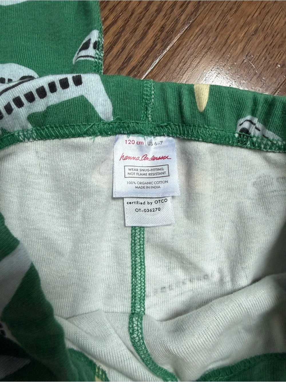 Hanna Andersson Green Airplane Short Sleeve & Shorts Pajama Set